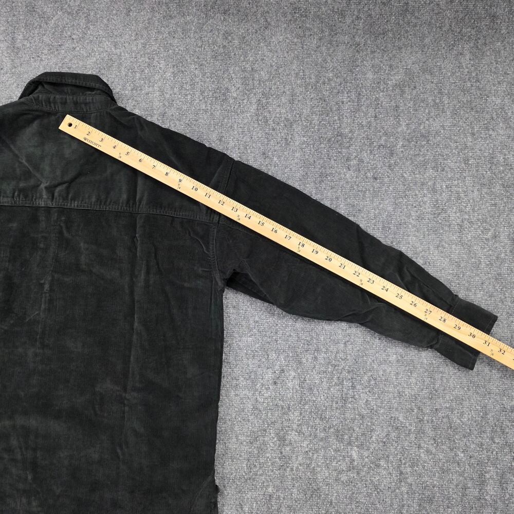 Offline Aerie Shacket Womens XS Black Gray Corduroy 1/2 Zip Utility Oversized - Picture 8 of 16